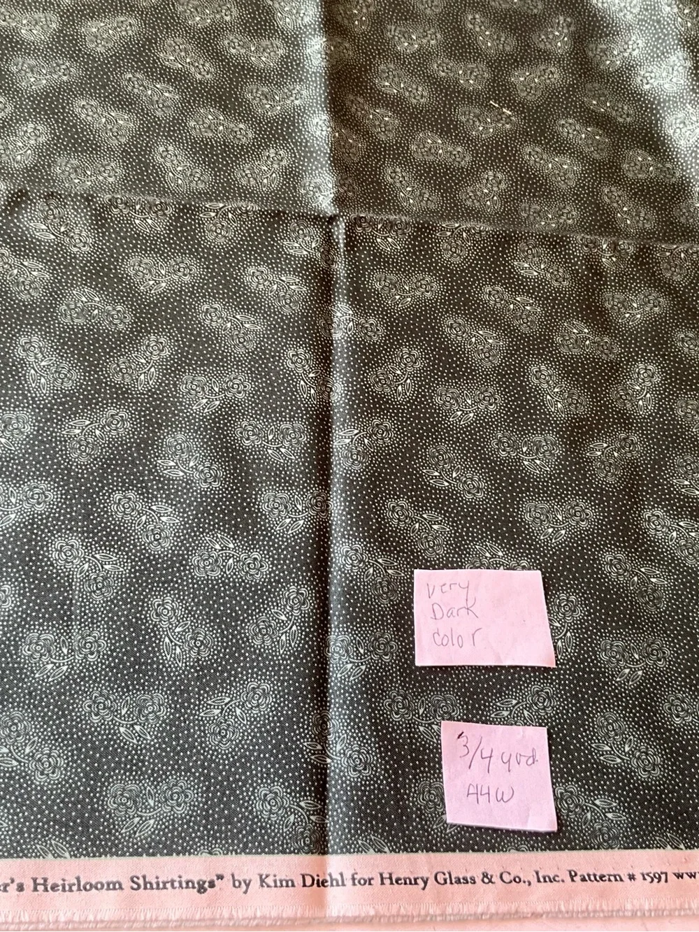 Quilting Sewing Craft Material Lot Henry Glass #1603#1597 Paisley Greens Cotton